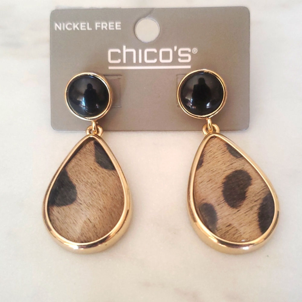 Chicos Animal Print Earrings